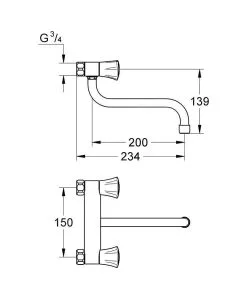 Grohe Costa L - Miscelatore Per Lavello, Cromato 31182001 -Vendite Accessori per Cucina 7035dfc8b56087b802bc397d