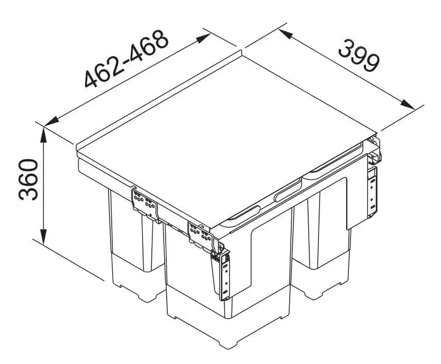 Franke Differenziatori - Cestino Portarifiuti Incorporato Garbo 50-3 121.0200.691 2 Franke Differenziatori - Cestino Portarifiuti Incorporato Garbo 50-3 121.0200.691 - immagine 2