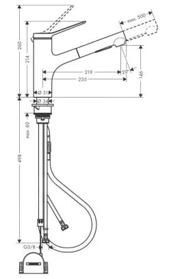 Hansgrohe Zesis M33 - Miscelatore Da Lavello 150, Con Doccetta Estraibile, SBox Lite, Nero Opaco 74803670 -Vendite Accessori per Cucina 7564e1ad7c2431a47b02c253 1