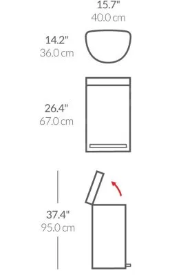 Simplehuman Pattumiere - Pattumiera 45 L, Acciaio Inox Spazzolato CW2030 -Vendite Accessori per Cucina 791ada4978a089bc0fdf7e7b