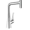 Hansgrohe M71 - Miscelatore Da Lavello Metris Select Con Bocca Di Erogazione Estraibile, EcoSmart, Cromo 14786000