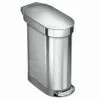 Simplehuman Pattumiere - Pattumiera Slim 45 L, Acciaio Inox Spazzolato CW2044