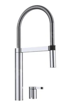 Blanco Culina S - Miscelatore Da Lavello Con Braccio Di Erogazione Flessibile, Montaggio A 2 Fori, Cromo 519782