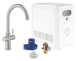 Grohe Blue Professional - Miscelatore Per Lavello Con Sistema Di Filtraggio E Refrigerazione, Supersteel 31323DC2