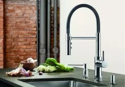 Blanco Catris S - Miscelatore Da Lavello Con Braccio Di Erogazione Flessibile E Doccetta, Nero/cromo 525791 -Vendite Accessori per Cucina 85ba89376d66651ba8b42218