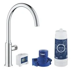 Grohe Blue Pure - Set Rubinetto Per Lavello Mono Con Dispositivo Di Filtraggio, Cromo 30387000