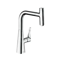 Hansgrohe Metris Select - Miscelatore Monocomando 240 Per Lavello Con Erogatore Estraibile, Cromato 14857000