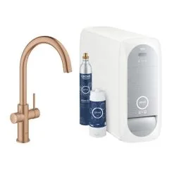 Grohe Blue Home - Miscelatore Da Lavello Con Dispositivo Di Filtraggio E Refrigerazione, Warm Sunset Spazzolato 31455DL1