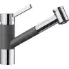 Blanco Tivo S - Miscelatore Da Lavello Con Doccetta Estraibile, Grigio Roccia/cromo 518798