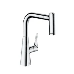 Hansgrohe Metris - Miscelatore Monocomando 220 Per Lavello Con Doccetta Estraibile, Cromato 14834000