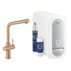 Grohe Blue Home - Miscelatore Da Lavello Con Dispositivo Di Filtraggio E Refrigerazione, Warm Sunset Spazzolato 31454DL1