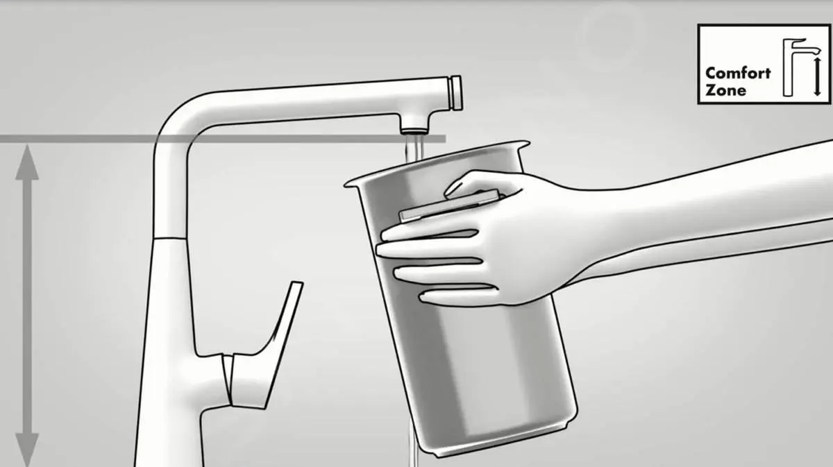 Hansgrohe Aqittura M91 - Miscelatore Da Lavello, Con Bocca Di Erogazione Estraibile, SodaSystem, SBox, Simil Inox 76836800 5 Hansgrohe Aqittura M91 - Miscelatore Da Lavello, Con Bocca Di Erogazione Estraibile, SodaSystem, SBox, Simil Inox 76836800 - immagine 5