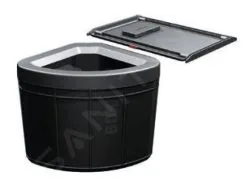 Franke Differenziatori - Cestino Portarifiuti Incorporato Solo 50, Nero 121.0307.568