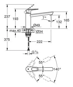 Grohe Start Flow - Miscelatore Da Lavello, Cromo 31691000 9 Grohe Start Flow - Miscelatore Da Lavello, Cromo 31691000 -Vendite Accessori per Cucina a28ffa2e50f3dec42f7c13fa