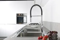 Paffoni Light - Miscelatore Da Lavello Con Braccio Di Erogazione Flessibile, Cromato/nero Opaco LIG179CRNO -Vendite Accessori per Cucina a2fdf85f502e461afefee547