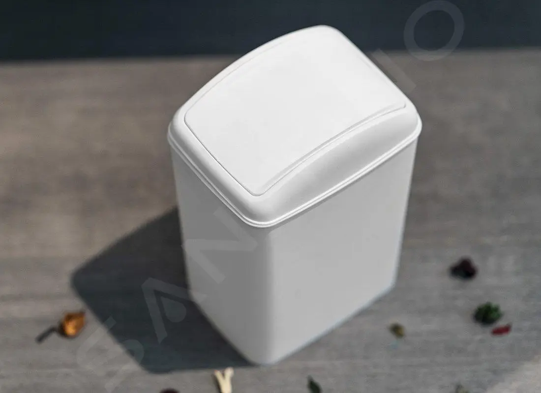 Aqualine Accessori - Pattumiera Soft 5 L, Bianco TRN-187-06 3 Aqualine Accessori - Pattumiera Soft 5 L, Bianco TRN-187-06 - immagine 3