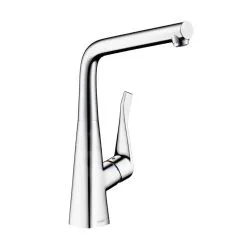 Hansgrohe Metris New - Miscelatore Monocomando 320 Per Cucina, Con Braccio Di Erogazione Girevole, Cromato 14822000