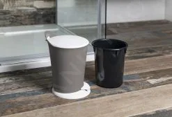 Aqualine Accessori - Pattumiera Pedal 6 L, Terra/bianco TRN-079-05 -Vendite Accessori per Cucina a97dac7320312001e19ba32c