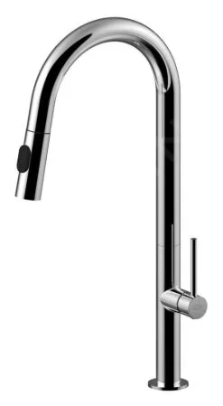 Paffoni Chef - Miscelatore Da Lavello Con Doccetta Estraibile, Cromo CH185CR