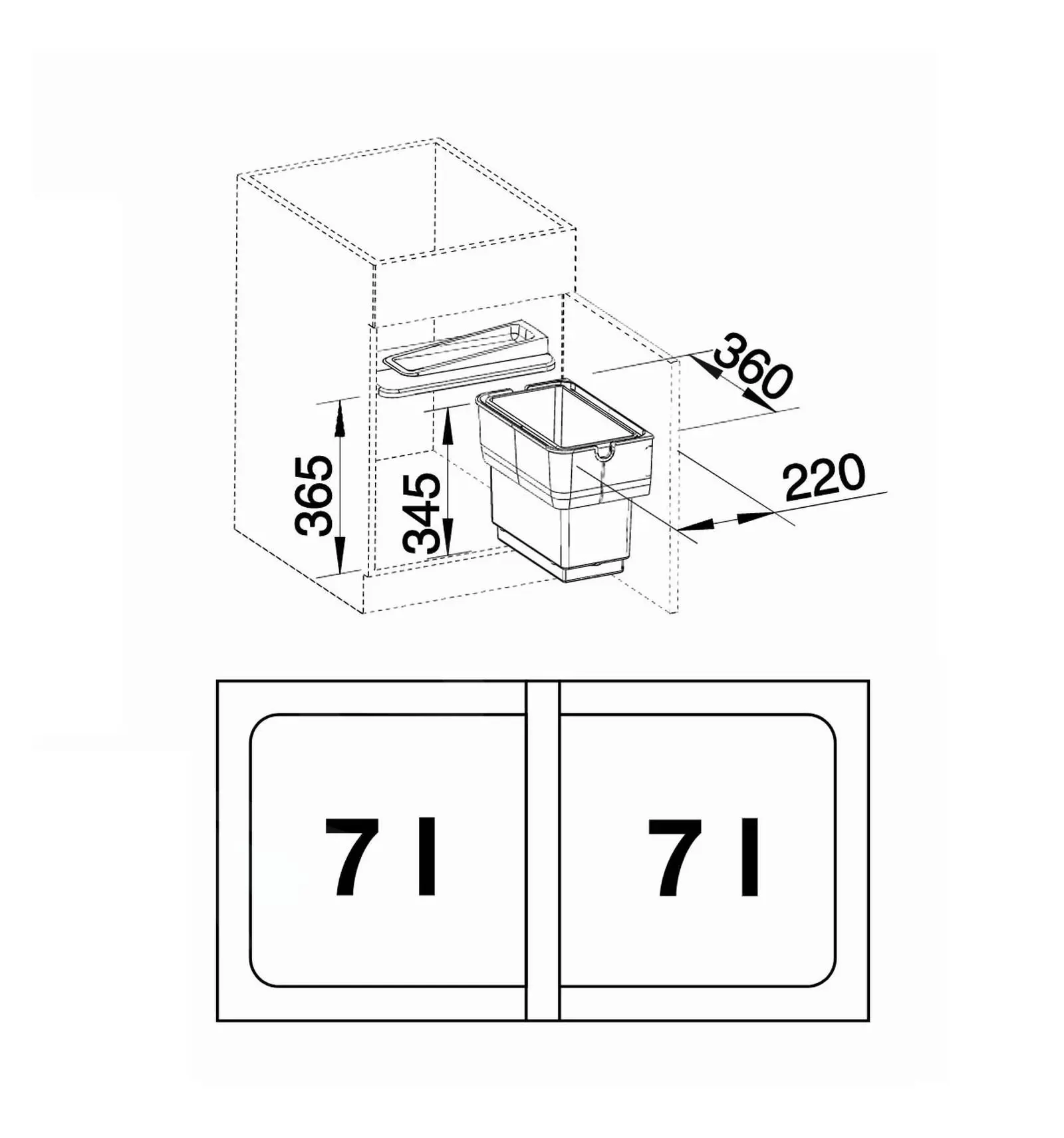 Blanco Singolo S - Pattumiera Ad Incasso, 14 L 512881 2 Blanco Singolo S - Pattumiera Ad Incasso, 14 L 512881 - immagine 2