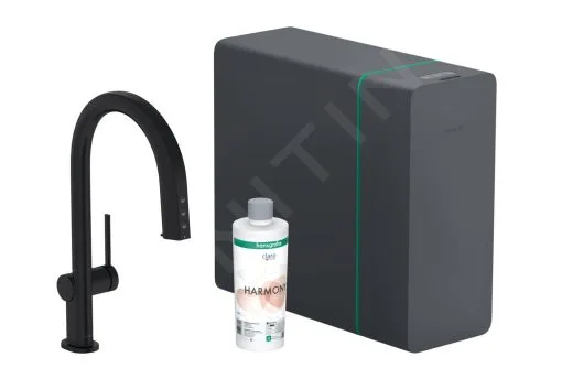 Hansgrohe Aqittura M91 - Miscelatore Da Lavello, Con Bocca Di Erogazione Estraibile, SodaSystem, SBox, Nero Opaco 76836670 -Vendite Accessori per Cucina ad851629f48053c5eebb9f2d