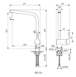 Ideal Standard Ceralook - Miscelatore Da Lavello, Nero BC174XG -Vendite Accessori per Cucina ad9090d7e7a5d4d17f6fa30d