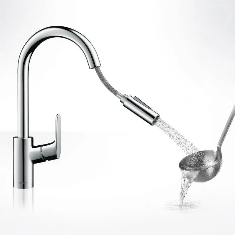 Hansgrohe Focus M41 - Miscelatore Monocomando Per Lavello 240 Con Doccetta Estraibile, Cromato 31815000 5 Hansgrohe Focus M41 - Miscelatore Monocomando Per Lavello 240 Con Doccetta Estraibile, Cromato 31815000 - immagine 5