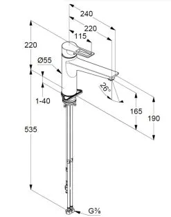 Kludi Mix - Miscelatore Da Lavello, Cromo 329050562 -Vendite Accessori per Cucina b034f2f245f0849e2b295ea5