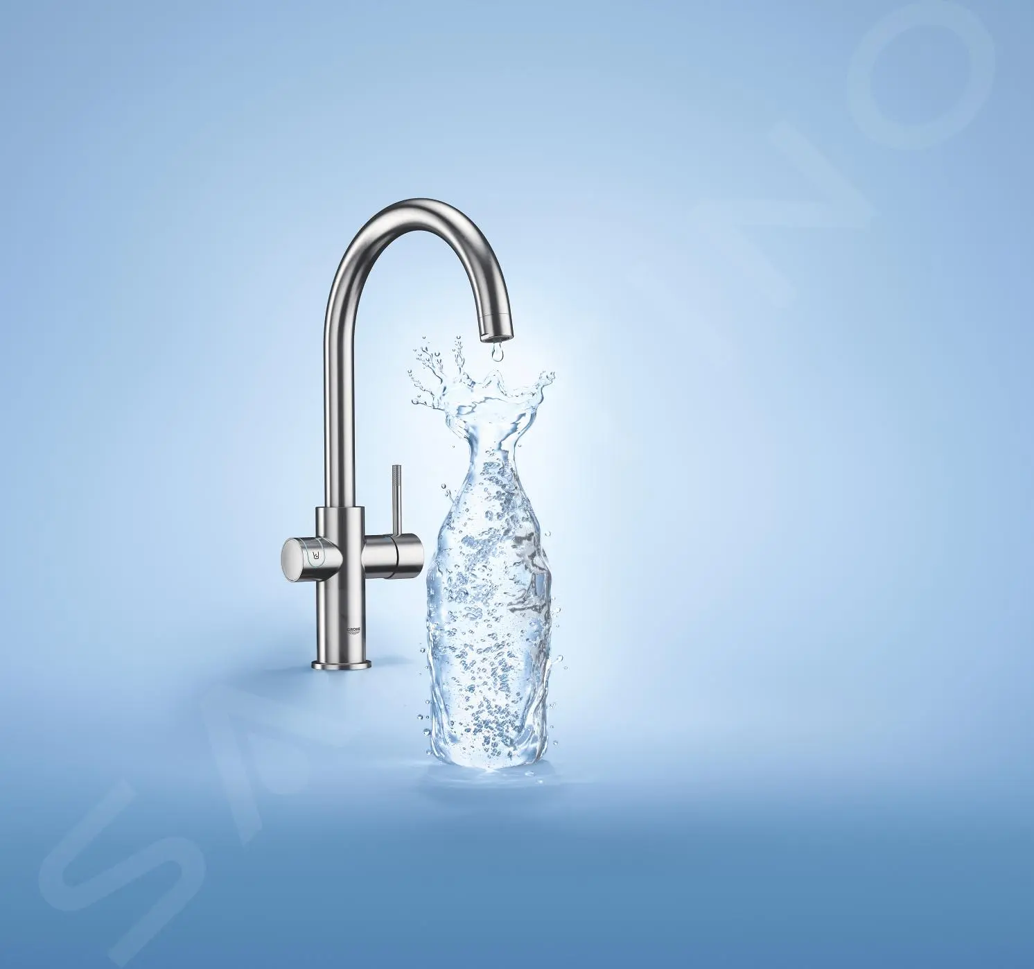 Grohe Blue Home - Miscelatore Connected Per Lavello, Con Sistema Di Filtraggio E Raffreddamento, Supersteel 31455DC1 8 Grohe Blue Home - Miscelatore Connected Per Lavello, Con Sistema Di Filtraggio E Raffreddamento, Supersteel 31455DC1 - immagine 8