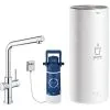 Grohe Red - Miscelatore Per Lavello Duo Con Boiler E Sistema Di Filtraggio, Serbatoio L, Cromato 30325001