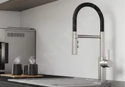 Blanco Catris S - Miscelatore Da Lavello Con Braccio Di Erogazione Flessibile E Doccetta, Nero/acciaio Inox 525792 -Vendite Accessori per Cucina bb1e784eeea36c8fa60e5734