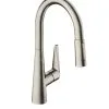 Hansgrohe Talis M51 - Miscelatore Monocomando 200 Per Lavello, Con Doccetta Estraibile, Simil Inox 72813800