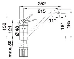 Blanco Wega II - Miscelatore Da Lavello, Caffé/cromo 526411 -Vendite Accessori per Cucina c6392de97c5a6e2dffc5b5e6