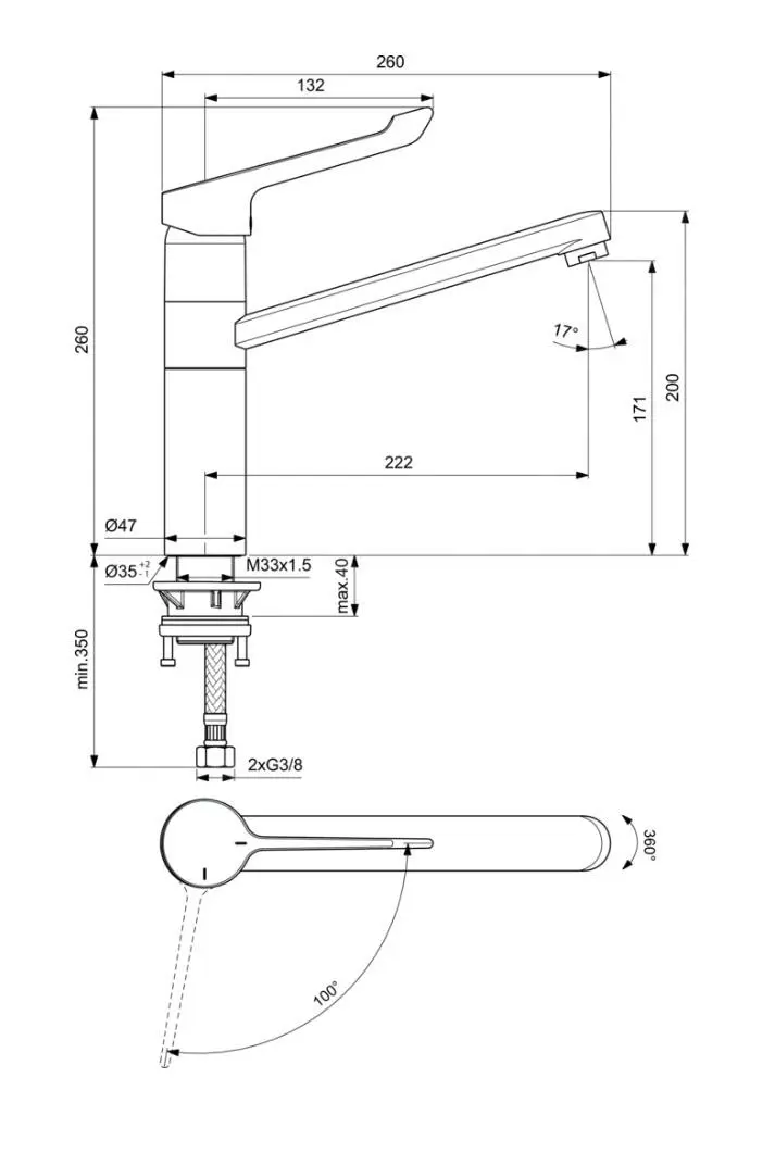 Ideal Standard CeraFlex - Miscelatore Da Lavello Con Leva Clinica, BlueStart,cromo BC137AA 2 Ideal Standard CeraFlex - Miscelatore Da Lavello Con Leva Clinica, BlueStart,cromo BC137AA - immagine 2