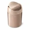 Simplehuman Pattumiere - Pattumiera Mini Da Tavolo 1,5 L, Rose Gold CW2085