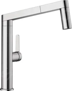 Blanco Panera S - Miscelatore Da Lavello Con Doccetta Estraibile, Acciaio Inox Spazzolato 521547