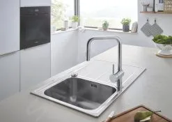 Grohe Minta - Miscelatore Da Lavello Con Doccetta Estraibile, Supersteel 32322DC2 -Vendite Accessori per Cucina d6180374bc0b7badfae09b85