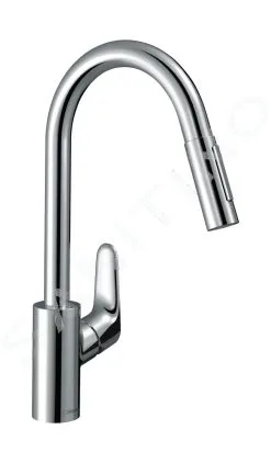 Hansgrohe Focus M41 - Miscelatore Monocomando Per Lavello 240 Con Doccetta Estraibile, Cromato 31815000