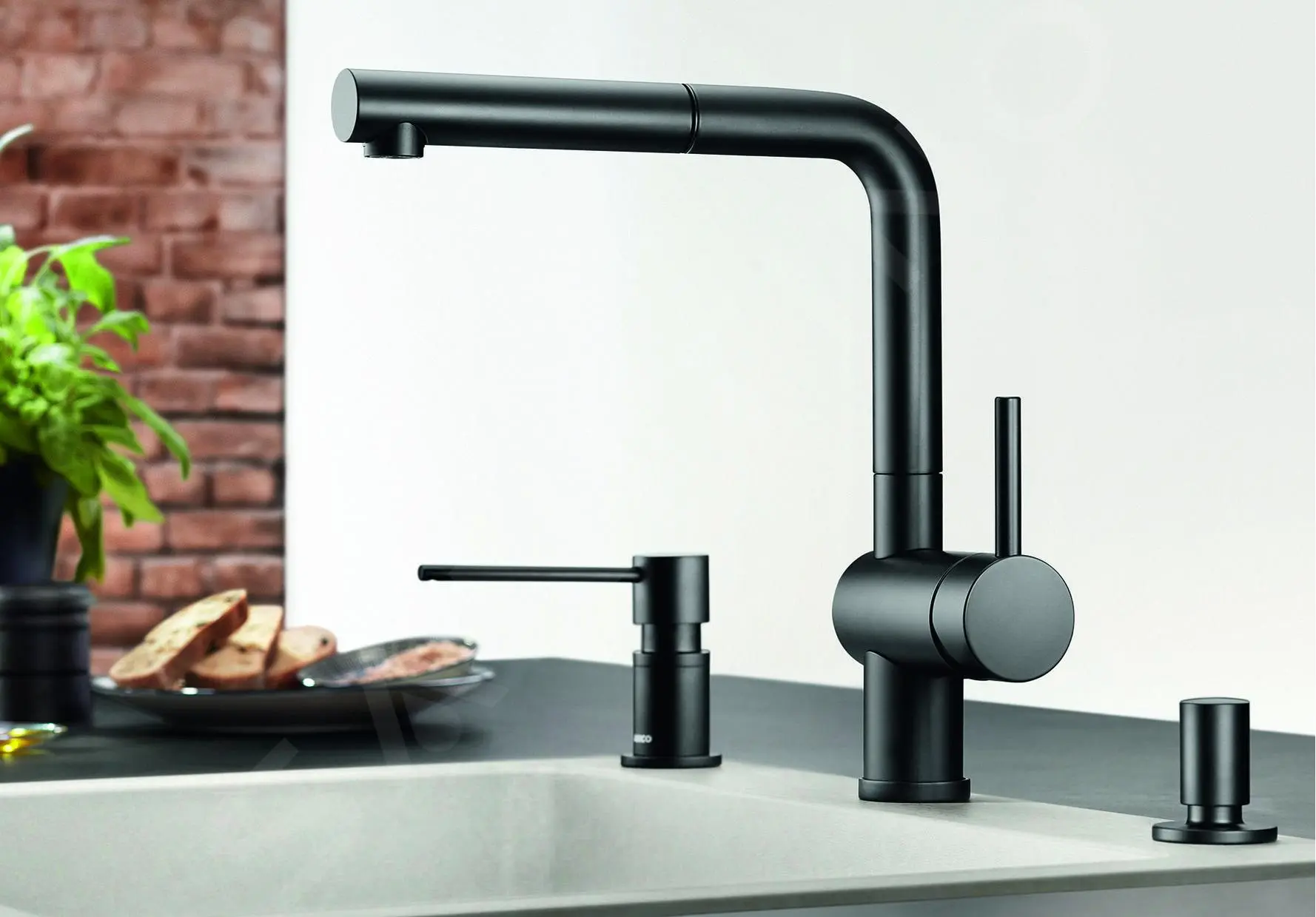 Blanco Linus S - Miscelatore Da Lavello Con Bocca Di Erogazione Estraibile, Nero Opaco 525807 4 Blanco Linus S - Miscelatore Da Lavello Con Bocca Di Erogazione Estraibile, Nero Opaco 525807 - immagine 4