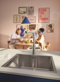 Grohe Blue Pure - Miscelatore Da Lavello Minta Con Funzione Di Filtraggio E Bocca Di Erogazione Estraibile, Supersteel 30601DC0 -Vendite Accessori per Cucina dd81e25d4bad1105529d3880