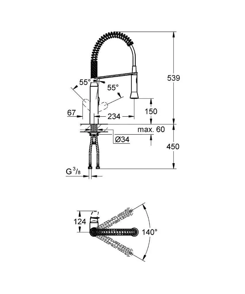 Grohe K7 - Miscelatore Monocomando Per Lavello, Supersteel 31379DC0 2 Grohe K7 - Miscelatore Monocomando Per Lavello, Supersteel 31379DC0 - immagine 2