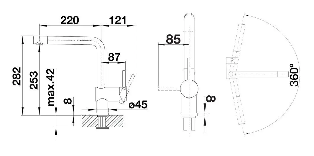 Blanco Linus - Miscelatore Da Lavello, Acciaio 526241 2 Blanco Linus - Miscelatore Da Lavello, Acciaio 526241 - immagine 2