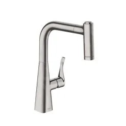 Hansgrohe M71 - Miscelatore Da Lavello M7116-H220 Con Doccetta Estraibile, SBOX, Simil Inox 73800800