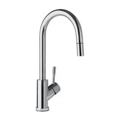 Villeroy & Boch Umbrella - Miscelatore Da Lavello Con Bocca Di Erogazione Estraibile, Acciaio Inox Lucido 925400LE