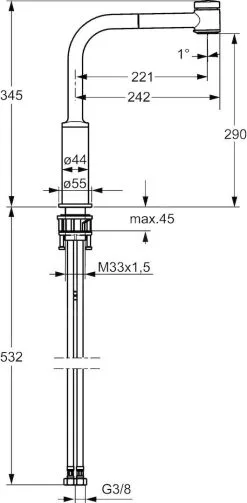 Hansa Ronda - Miscelatore Monocomando Per Lavello Con Erogatore Estraibile, Cromato 54912283 -Vendite Accessori per Cucina ffca5721881b54a9d4b2c345